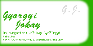 gyorgyi jokay business card